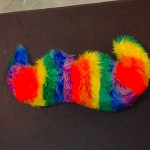 Furry rainbow mustache for your car/truck